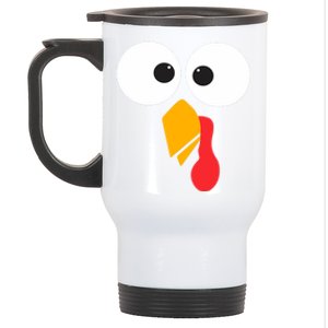 Thanksgiving Turkey Face Matching Family Costume Cute Gift Stainless Steel Travel Mug