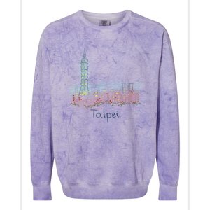 Taipei Taiwan Gift Colorblast Crewneck Sweatshirt