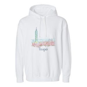 Taipei Taiwan Gift Garment-Dyed Fleece Hoodie