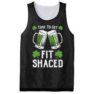 Time To Get Fit Shaced St Patrick’S Day Mesh Reversible Basketball Jersey Tank