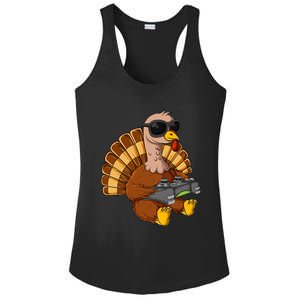 Thanksgiving Turkey Gamer Funny Video Gaming Cool Cute Gift Ladies PosiCharge Competitor Racerback Tank