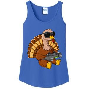 Thanksgiving Turkey Gamer Funny Video Gaming Cool Cute Gift Ladies Essential Tank