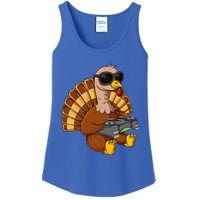 Thanksgiving Turkey Gamer Funny Video Gaming Cool Cute Gift Ladies Essential Tank