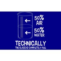 Technically The Glass Is Full Gift Chemistry Humor Science Great Gift Bumper Sticker