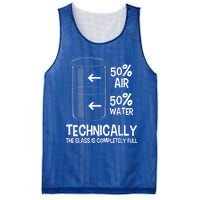 Technically The Glass Is Full Gift Chemistry Humor Science Great Gift Mesh Reversible Basketball Jersey Tank