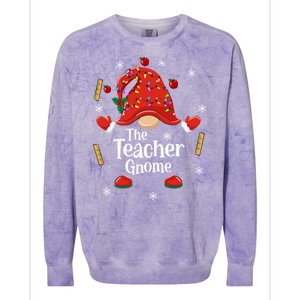 The Teacher Gnome Holiday Festive Colorblast Crewneck Sweatshirt