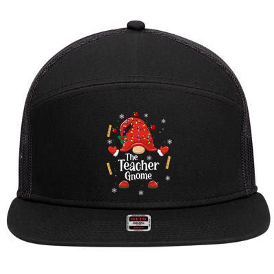 The Teacher Gnome Holiday Festive 7 Panel Mesh Trucker Snapback Hat