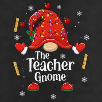 The Teacher Gnome Holiday Festive 7 Panel Mesh Trucker Snapback Hat
