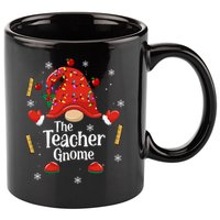 The Teacher Gnome Holiday Festive 11oz C Handle Ceramic Mug