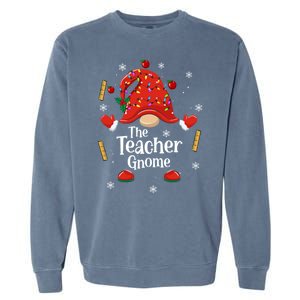 The Teacher Gnome Holiday Festive Garment-Dyed Sweatshirt