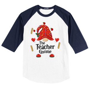 The Teacher Gnome Holiday Festive Baseball Sleeve Shirt