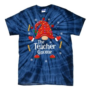 The Teacher Gnome Holiday Festive Tie-Dye T-Shirt