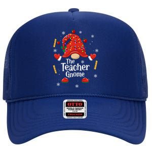 The Teacher Gnome Holiday Festive High Crown Mesh Back Trucker Hat