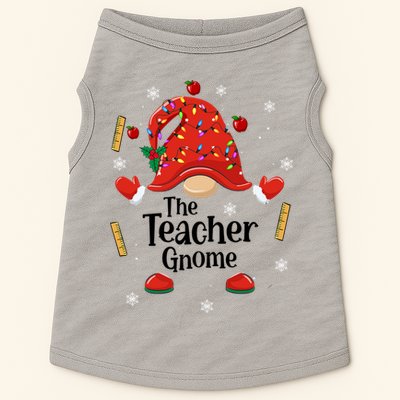 The Teacher Gnome Holiday Festive Doggie Tank