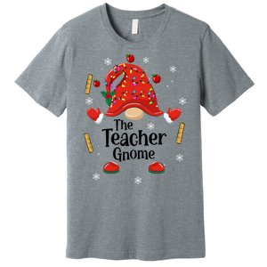 The Teacher Gnome Holiday Festive Premium T-Shirt