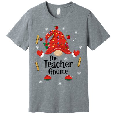 The Teacher Gnome Holiday Festive Premium T-Shirt
