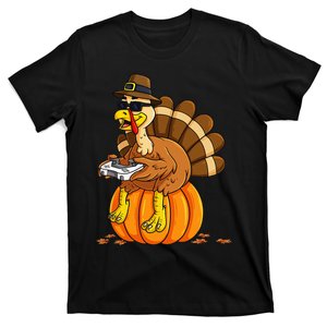 Thanksgiving Turkey Gamer Pumpkin Gaming T-Shirt