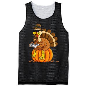 Thanksgiving Turkey Gamer Pumpkin Gaming Mesh Reversible Basketball Jersey Tank