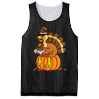 Thanksgiving Turkey Gamer Pumpkin Gaming Mesh Reversible Basketball Jersey Tank