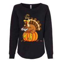 Thanksgiving Turkey Gamer Pumpkin Gaming Womens California Wash Sweatshirt