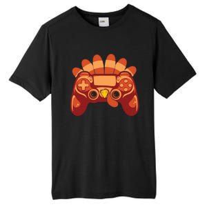 Thanksgiving Turkey Gaming Controller Video Game Gift Tall Fusion ChromaSoft Performance T-Shirt