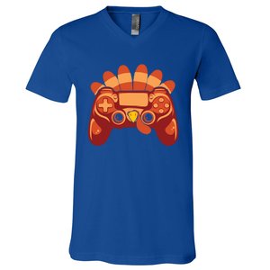 Thanksgiving Turkey Gaming Controller Video Game Gift V-Neck T-Shirt