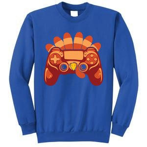 Thanksgiving Turkey Gaming Controller Video Game Gift Tall Sweatshirt