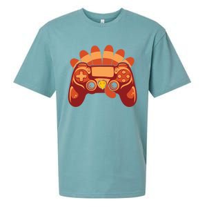 Thanksgiving Turkey Gaming Controller Video Game Gift Sueded Cloud Jersey T-Shirt