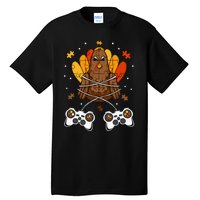 Thanksgiving Turkey Gamer Controller Fun Tall T-Shirt