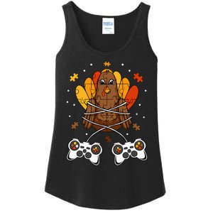 Thanksgiving Turkey Gamer Controller Fun Ladies Essential Tank