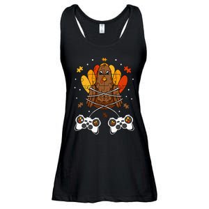 Thanksgiving Turkey Gamer Controller Fun Ladies Essential Flowy Tank