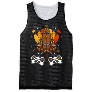 Thanksgiving Turkey Gamer Controller Fun Mesh Reversible Basketball Jersey Tank