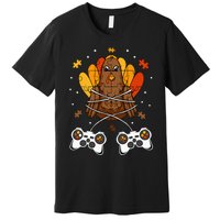 Thanksgiving Turkey Gamer Controller Fun Premium T-Shirt