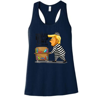 Time To Go To Jail Funny Anti Trump Women's Racerback Tank