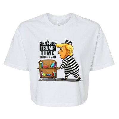 Time To Go To Jail Funny Anti Trump Bella+Canvas Jersey Crop Tee