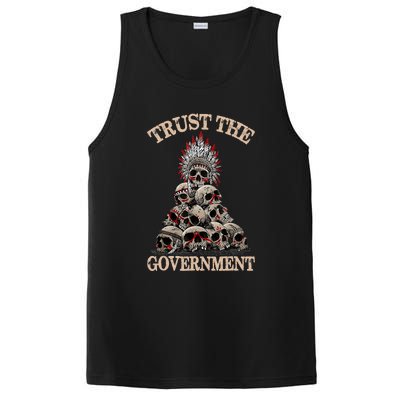 Trust The Government Skull Native American Vintage PosiCharge Competitor Tank