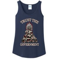 Trust The Government Skull Native American Vintage Ladies Essential Tank