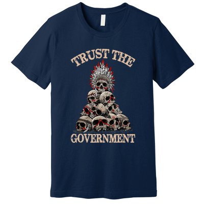 Trust The Government Skull Native American Vintage Premium T-Shirt