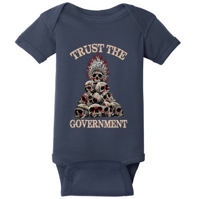 Trust The Government Skull Native American Vintage Baby Bodysuit