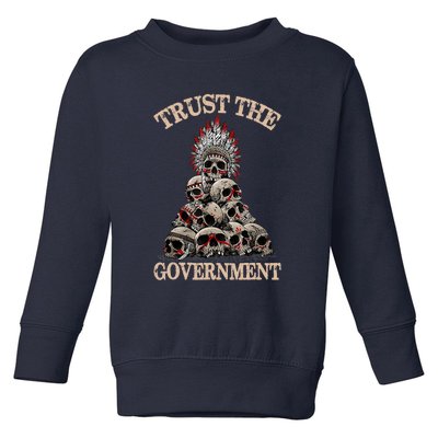 Trust The Government Skull Native American Vintage Toddler Sweatshirt