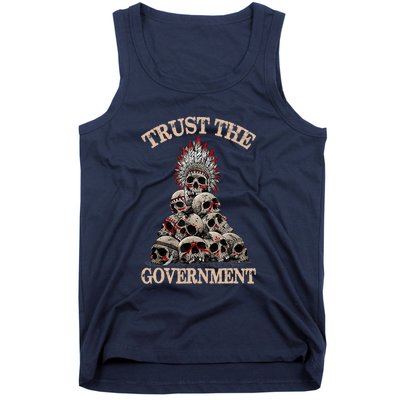 Trust The Government Skull Native American Vintage Tank Top