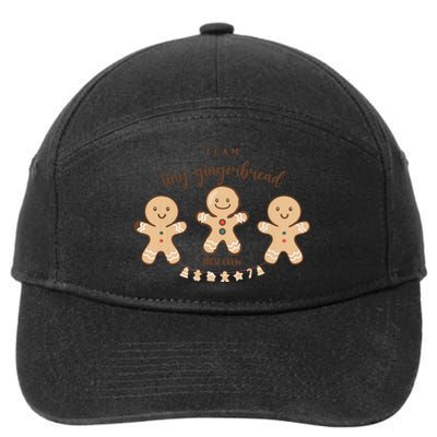 Team Tiny Gingerbread Nicu Crew Neonatal Icu Nurse Christmas 7-Panel Snapback Hat