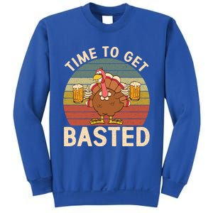 Time To Get Basted Funny Beer Thanksgiving Turkey Ing Gift Sweatshirt