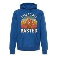 Time To Get Basted Funny Beer Thanksgiving Turkey Ing Gift Premium Hoodie