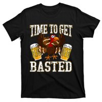 Time To Get Basted Funny Beer Thanksgiving Turkey Gift T-Shirt