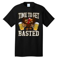 Time To Get Basted Funny Beer Thanksgiving Turkey Gift Tall T-Shirt