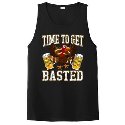 Time To Get Basted Funny Beer Thanksgiving Turkey Gift PosiCharge Competitor Tank