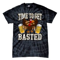 Time To Get Basted Funny Beer Thanksgiving Turkey Gift Tie-Dye T-Shirt