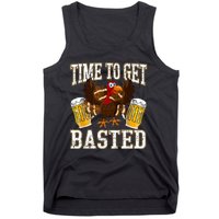 Time To Get Basted Funny Beer Thanksgiving Turkey Gift Tank Top