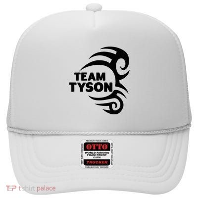 Team Tyson Gear For Lovers Who Like Tyson And His Tattoo High Crown Mesh Back Trucker Hat